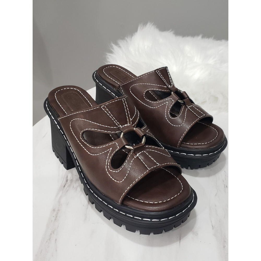 SZ 10 CURRENT MOOD Dolls Kill Platform Sandal CLOG MARY JANE DELIAS BUTTERFLY